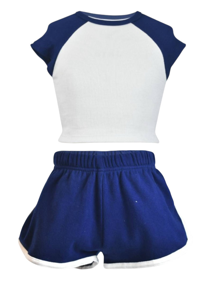 NAVY/WHITE BABY TEE