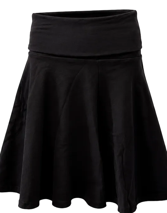 FOLD-OVER SKIRT | BLACK