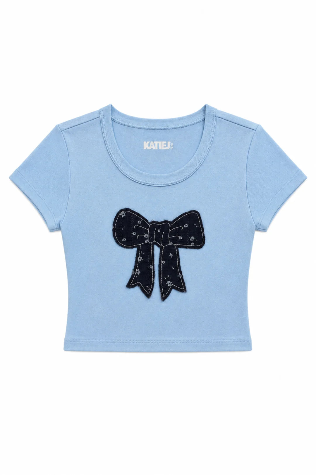 BABY BLUE BOW TEE