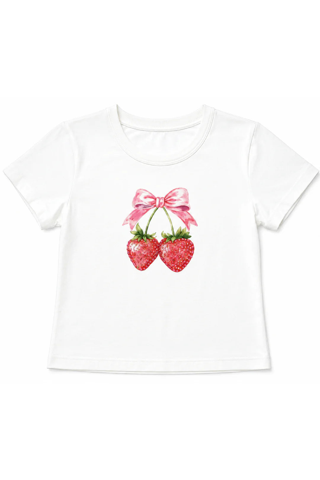 RHINESTONE STRAWBERRY BABY TEE