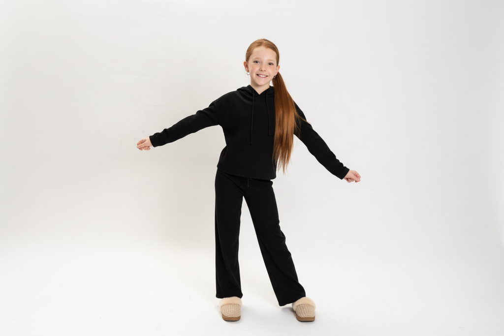 RIBBED 3-PIECE SWEAT SET