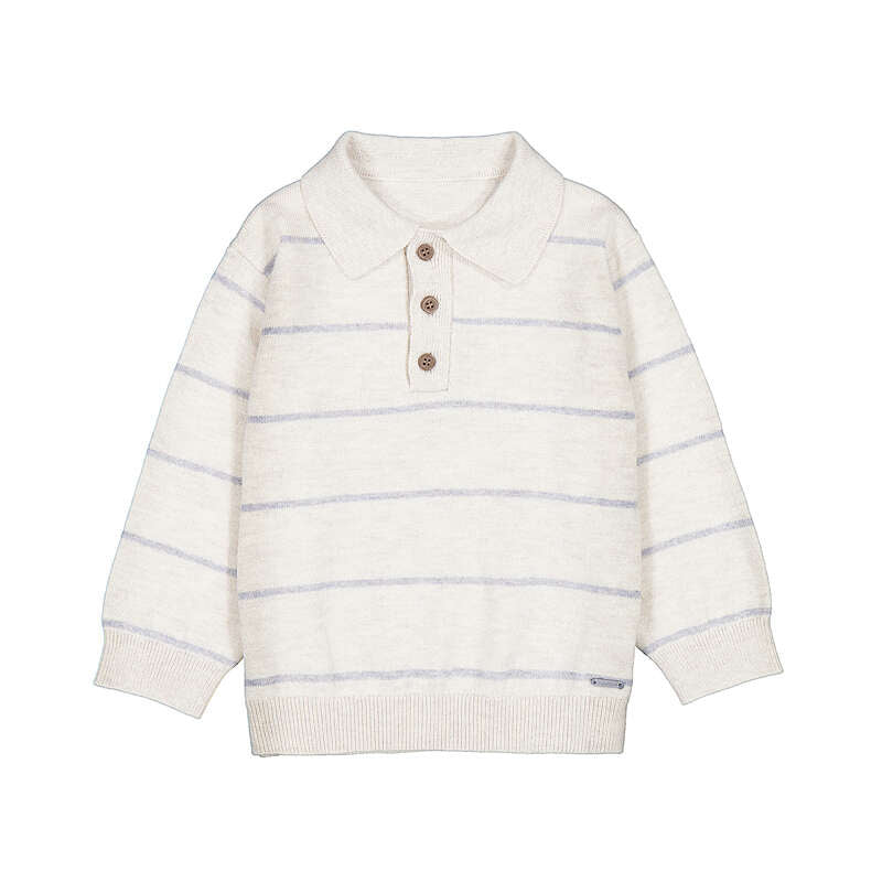 KNIT L/S POLO | STONE