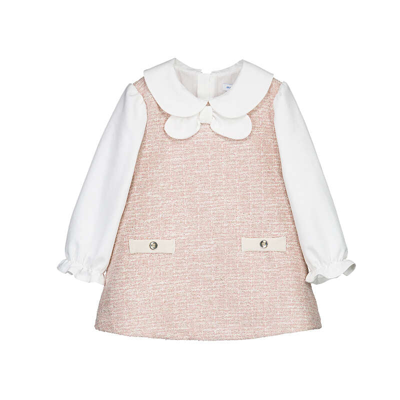 TWEED KNIT COMBO DRESS