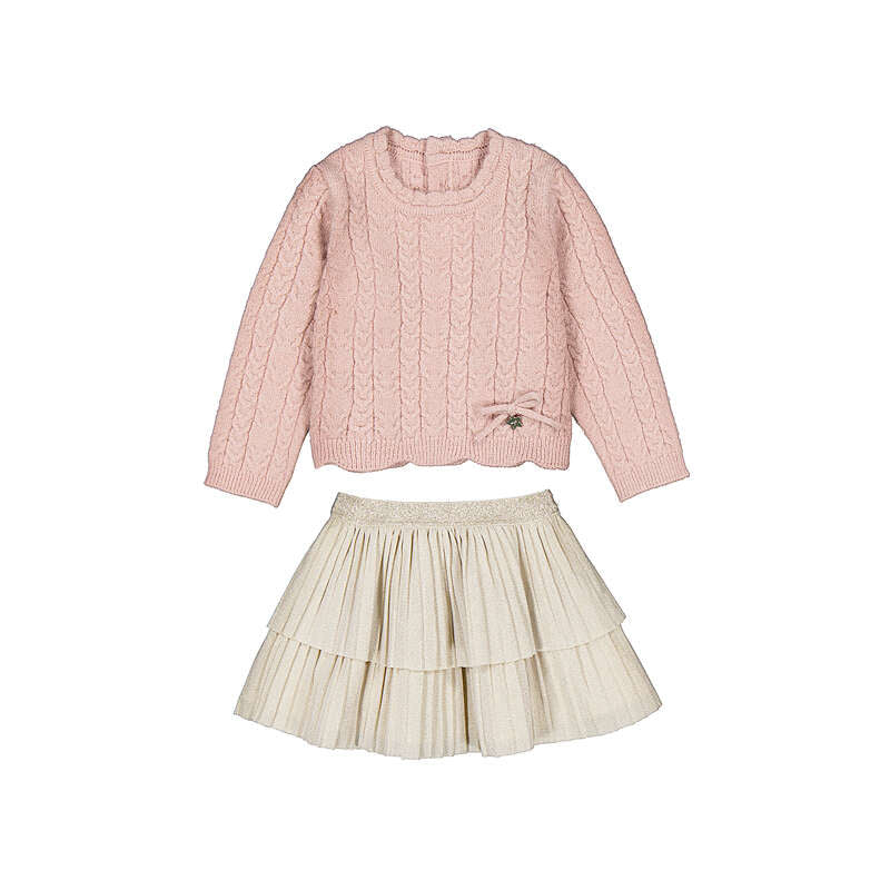 SKIRT & SWEATER SET | PINK
