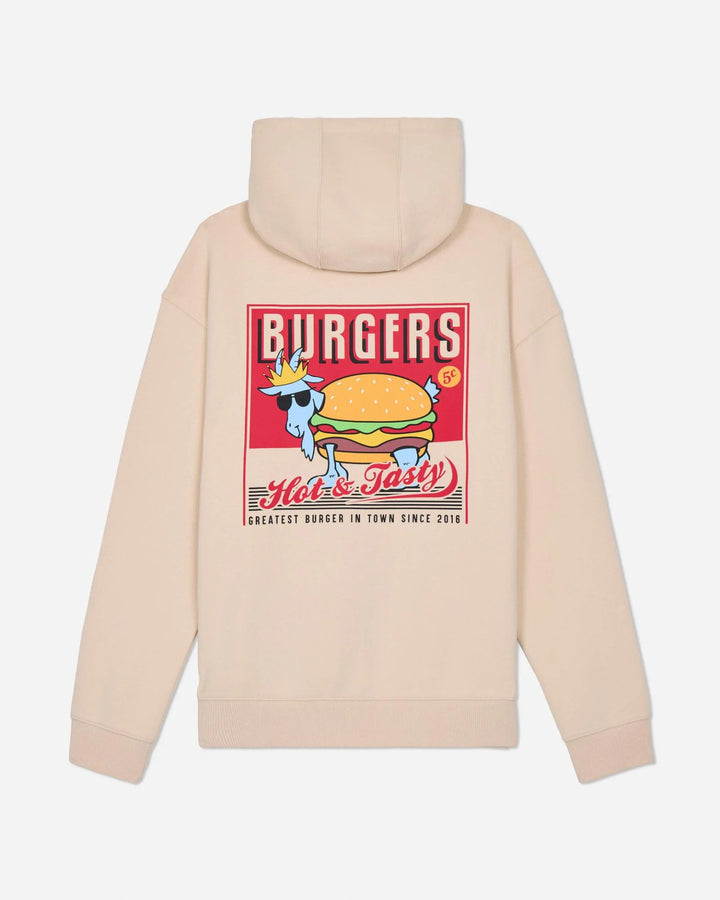 CHEESEBURGER HOODED SWEATSHIRT | SANDSHELL