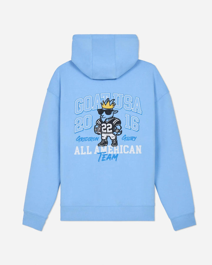 GRIDIRON HOODED SWEATSHIRT | CAROLINA BLUE