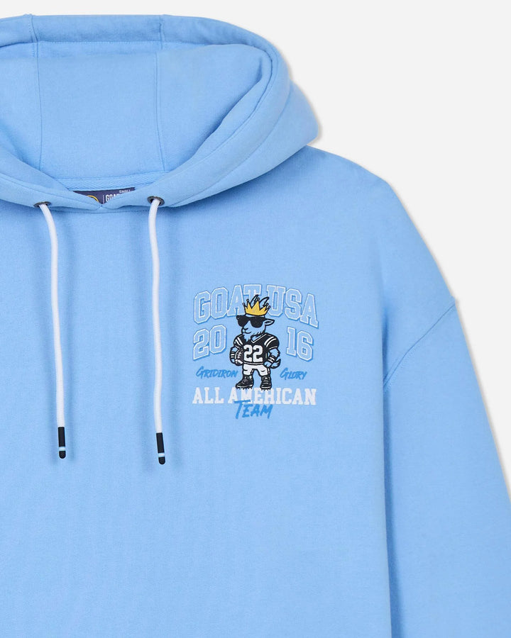 GRIDIRON HOODED SWEATSHIRT | CAROLINA BLUE