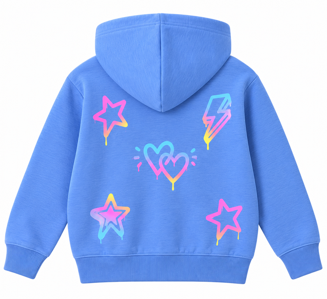ICE BLUE OMBRE ICONS HOODIE