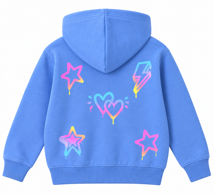 ICE BLUE OMBRE ICONS HOODIE