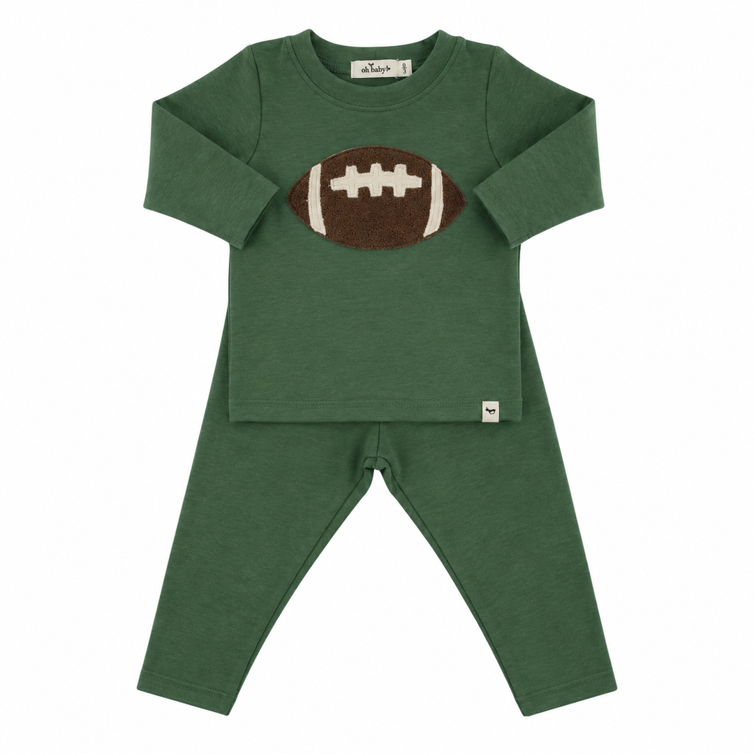 FOOTBALL APPLIQUE 2 PC SET