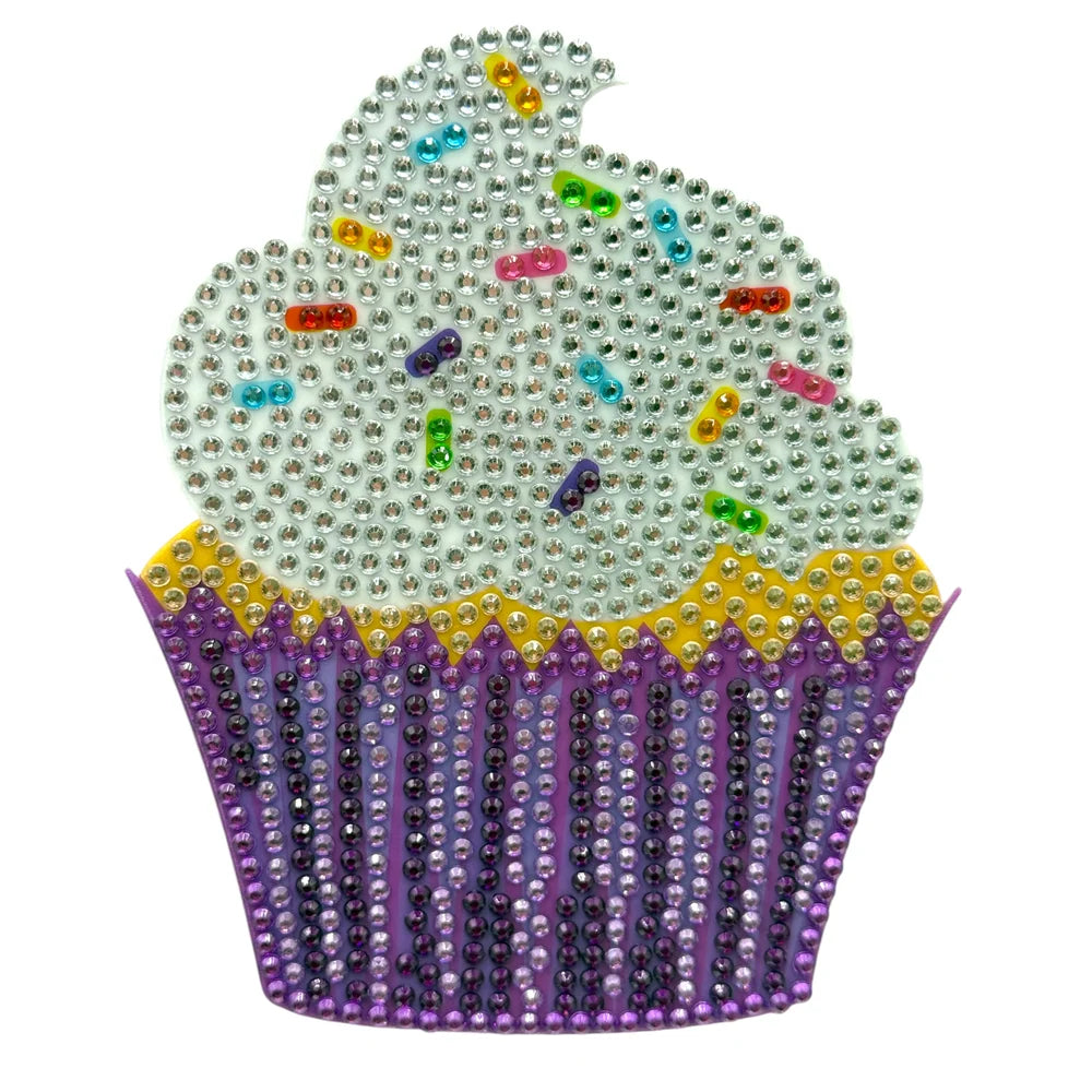 5” PURPLE CUPCAKE STICKERBEAN