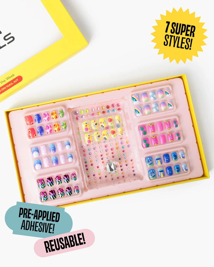 DAYS OF THE WEEK PRESS ON NAILS