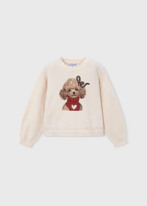 PUPPY INTARSIA SWEATER