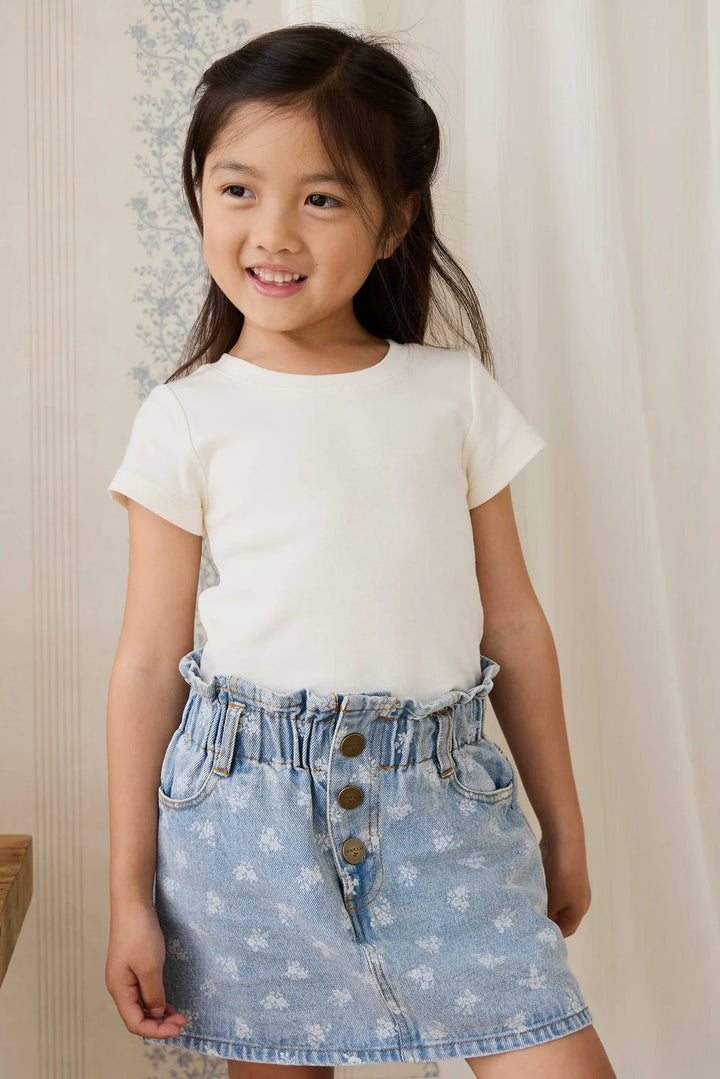 BRIELLE SKIRT | TULLY FLORAL DENIM