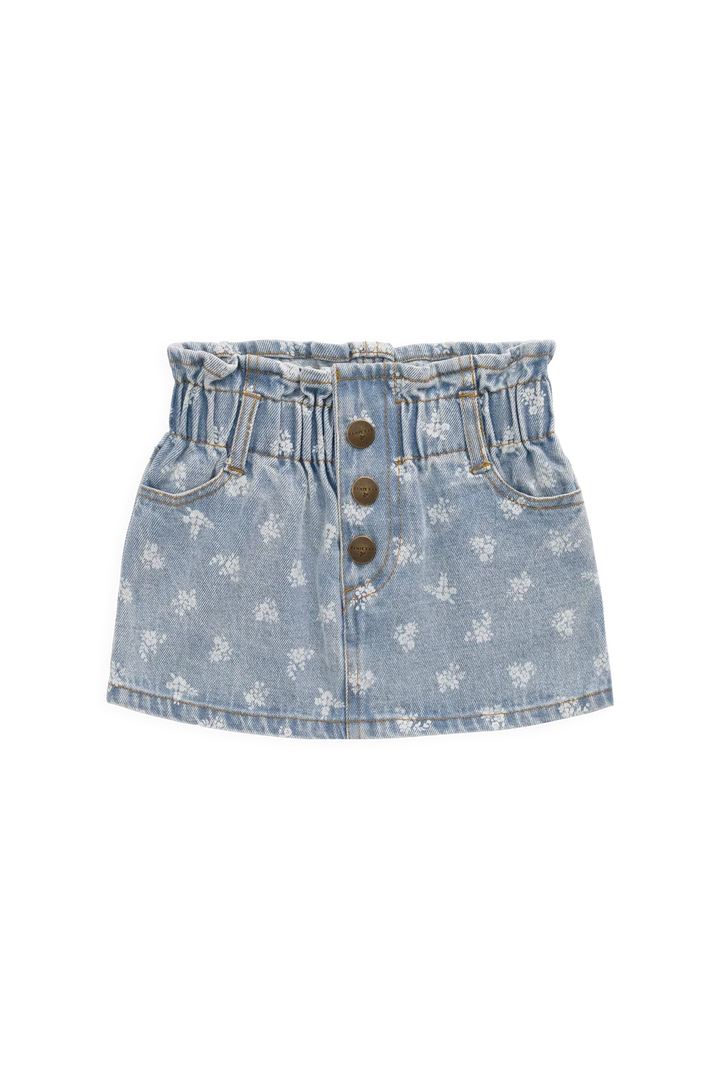 BRIELLE SKIRT | TULLY FLORAL DENIM