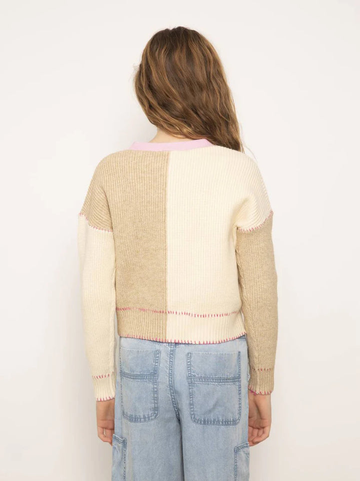 MALLORY WHIP-STITCH CARDIGAN