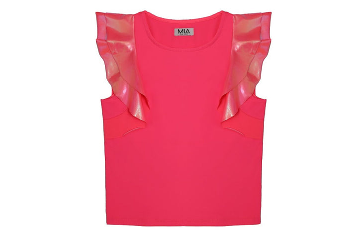 FLUTTER TOP | NEON PINK