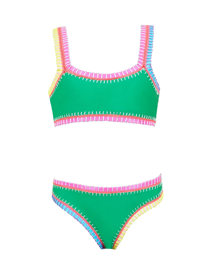 IRELAND SPORTY RAINBOW EMBROIDERED BIKINI