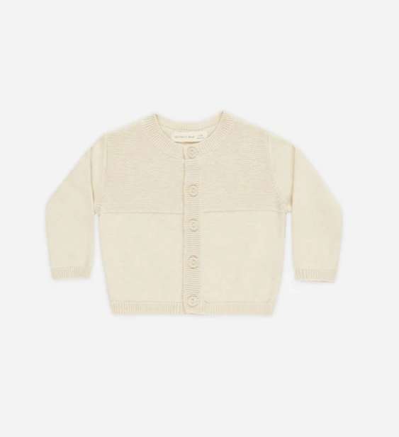 KNIT CARDIGAN | HEATHERED NATURAL