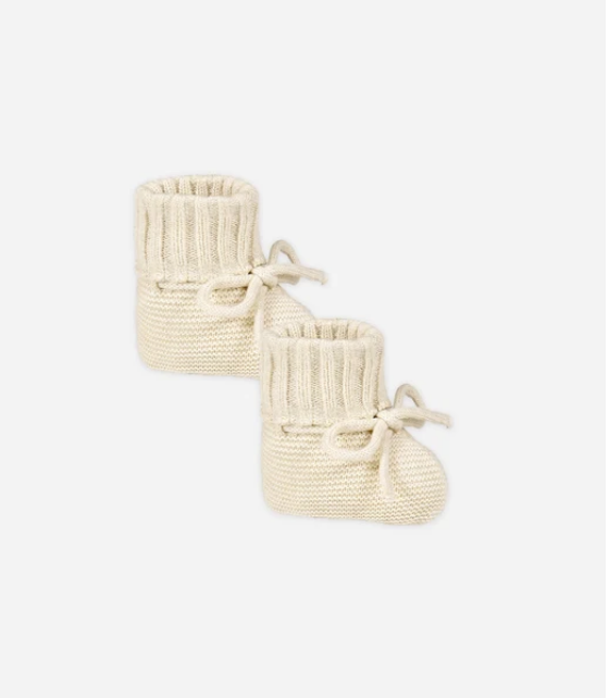 KNIT BOOTIES | HEATHERED NATURAL