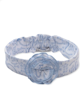Delicate Blooming Bows Blue Headband
