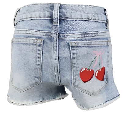CHERRY DENIM SHORT