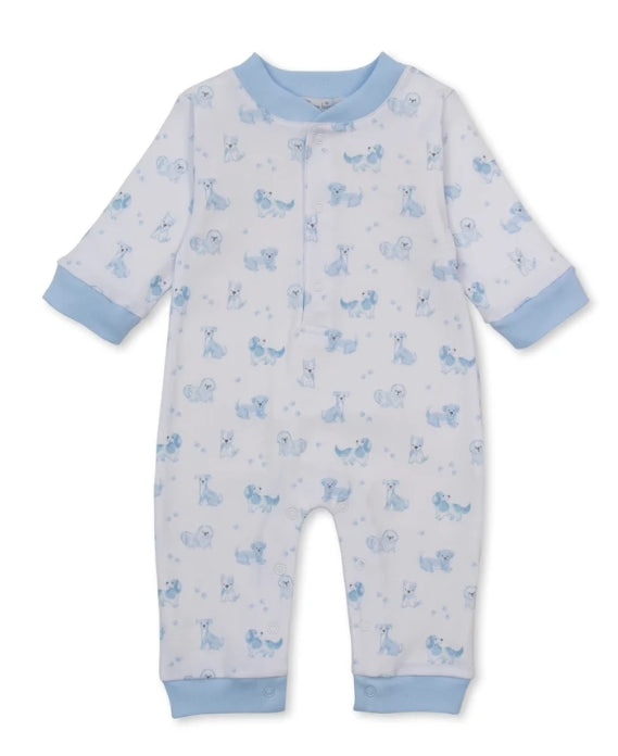 PUPPY PAWS PLAYSUIT | LIGHT BLUE