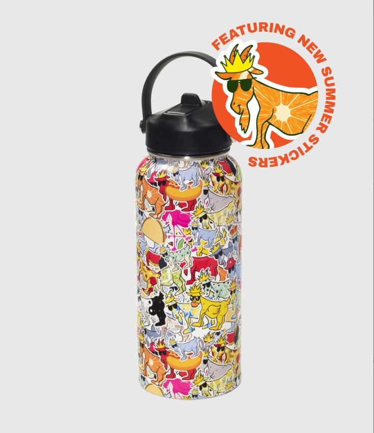 SUMMER STICKERWRAP WATER BOTTLE