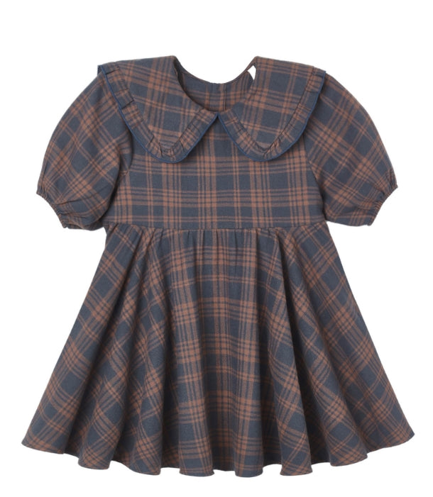 CAMILLE DRESS MIDNIGHT PLAID