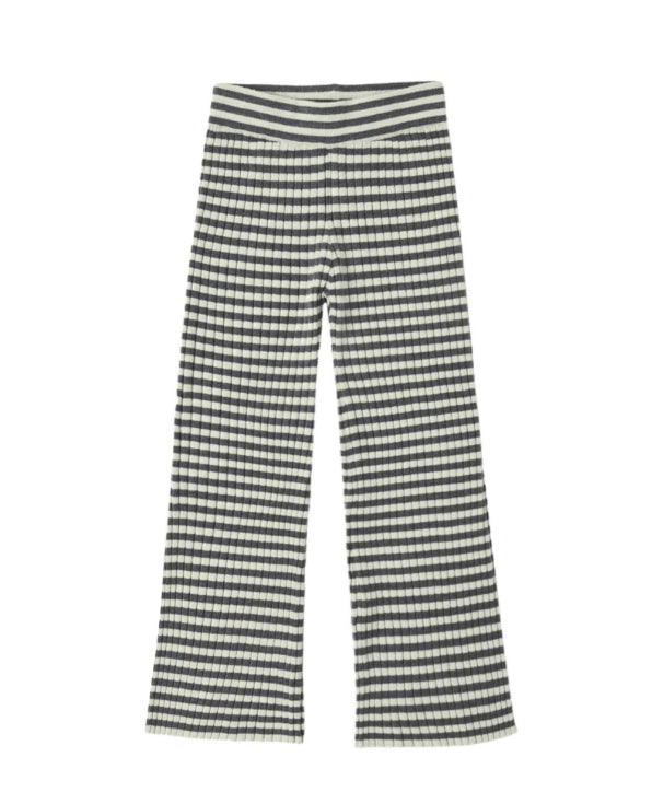 FLARE RIB KNIT PANT | MIDNIGHT STRIPE