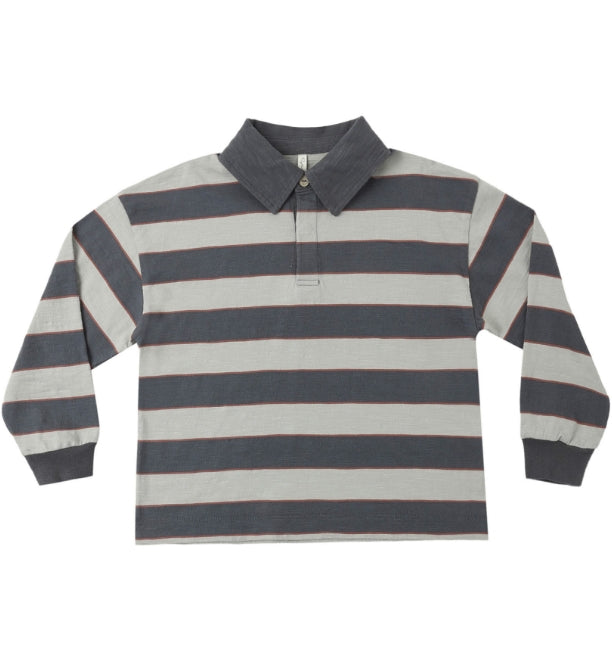 RUGBY POLO | SAGE STRIPE