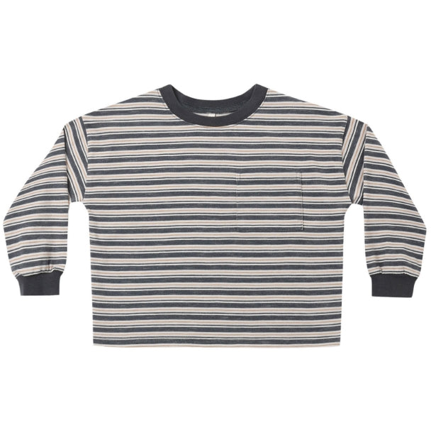RELAXED LONG SLEEVE TEE | BLUE STRIPE