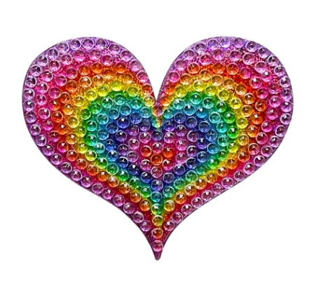 PASTEL GROOVY HEART STICKERBEAN