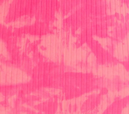 TIE-DYE L/S CREWNECK TEE | NEON PINK