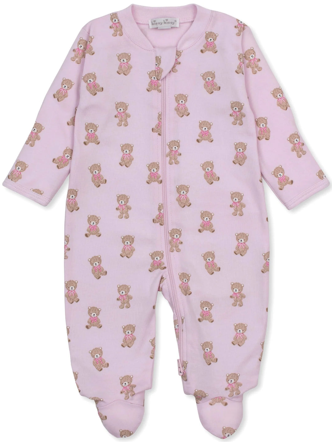 TEDDY BEAR CLUB ZIP FOOTIE | PINK