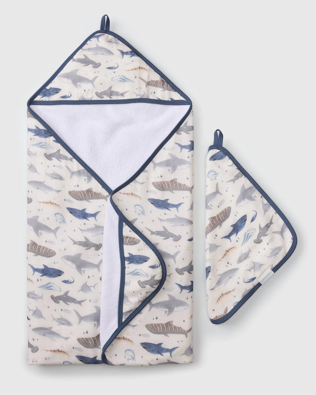 HOODED TOWEL SET | SHARKS