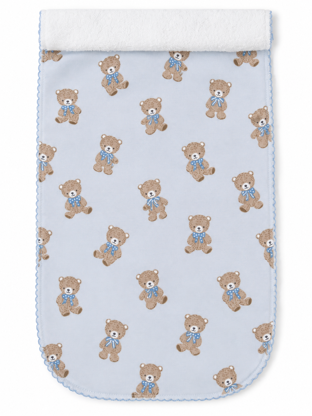 TEDDY BEAR CLUB BURP CLOTH | BLUE