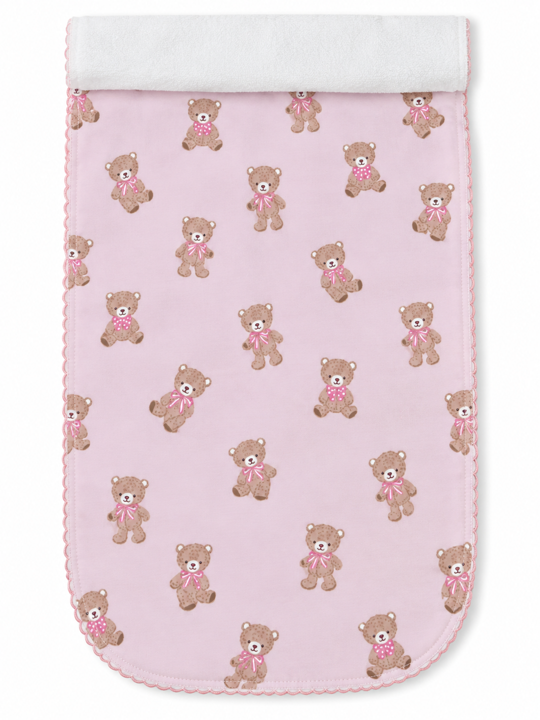 TEDDY BEAR CLUB BURP CLOTH | PINK