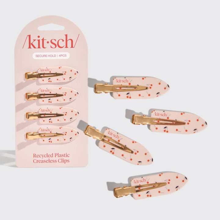 CREASELESS CLIPS 4PC SET- CHERRY PRINT