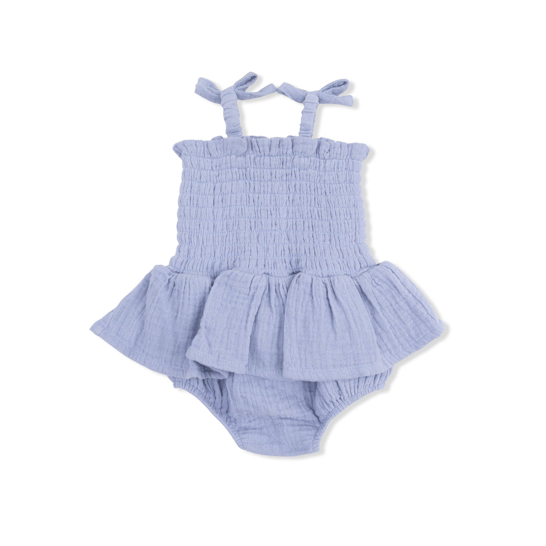 SMOCKED BUBBLE W/ SKIRT | BLUE BLIZZARD