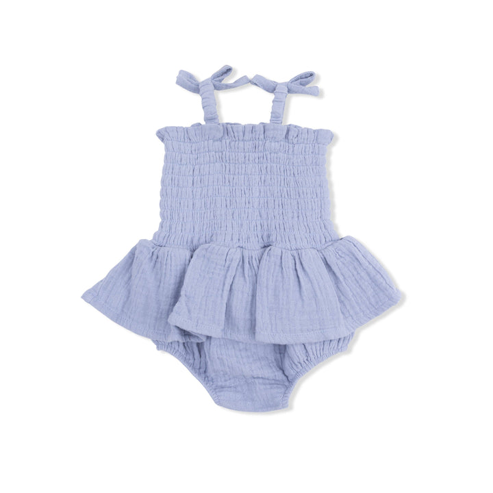 SMOCKED BUBBLE W/ SKIRT | BLUE BLIZZARD