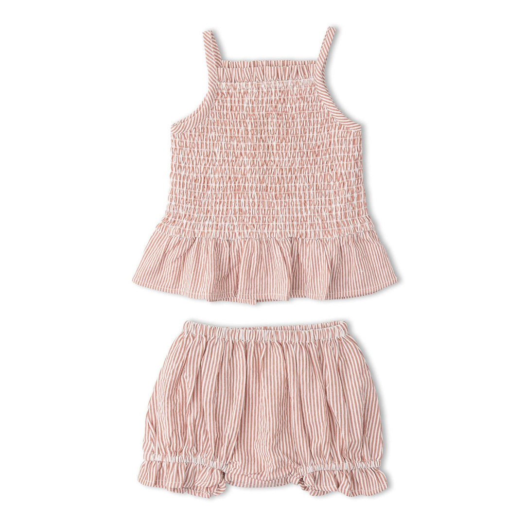 SMOCKED TOP AND BLOOMER SET