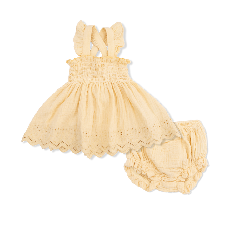 SMOCKED TOP WITH BLOOMER | ITALIAN STRAW