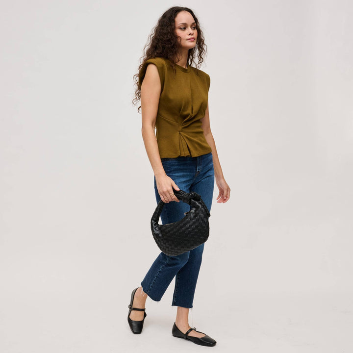 LIZBETH WOVEN KNOT CLUTCH | BUTTER