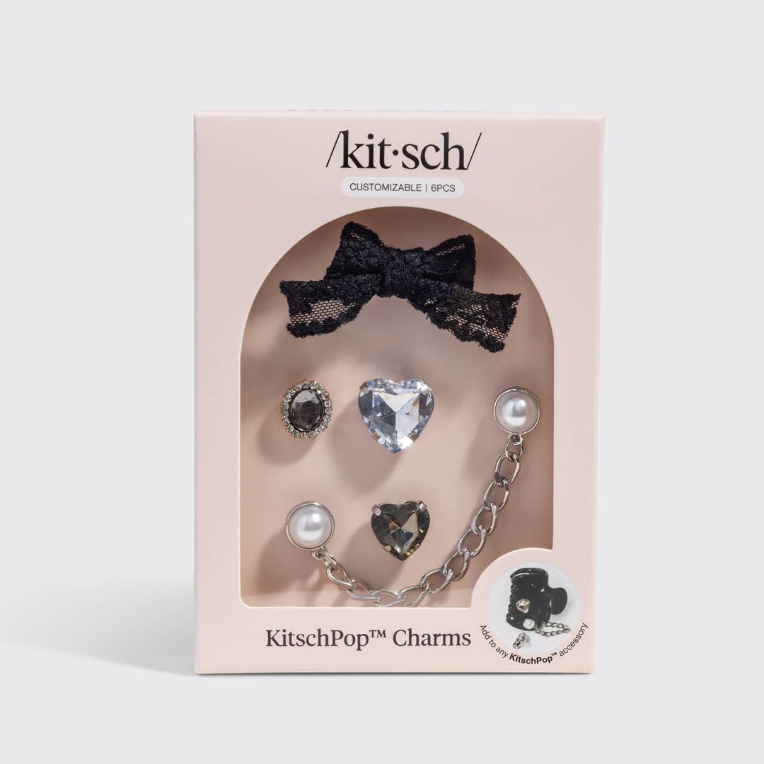KITSCHPOP CHARMS 6PC SET | VINTAGE BLACK