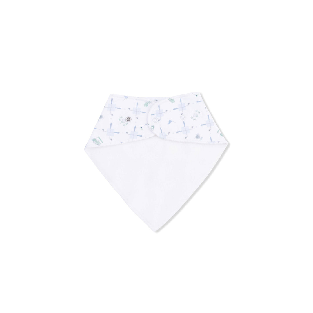 BANDANA BIB | GOLF TRELLIS BLUE