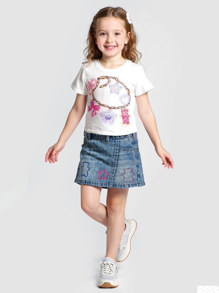 CHARM BRACELET PRINT TOP