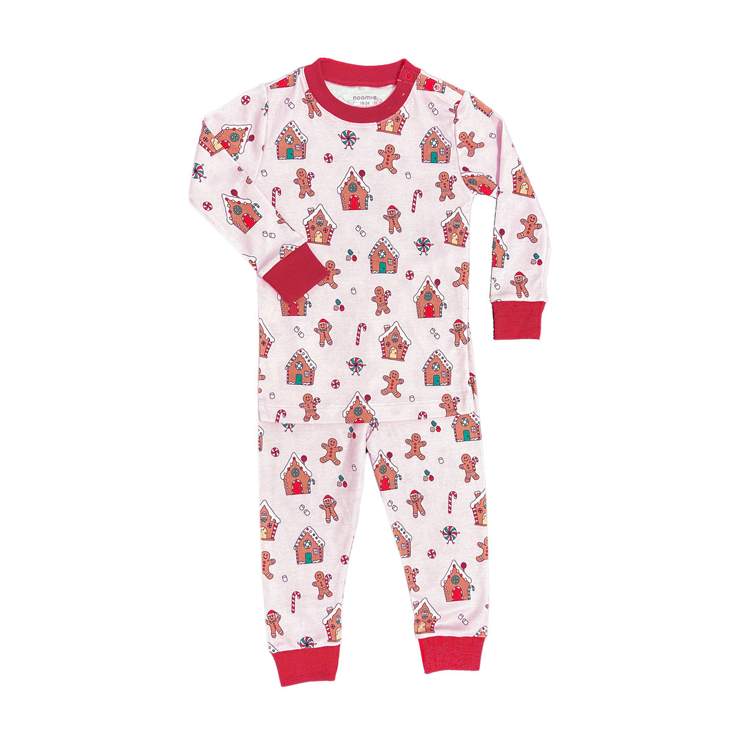 GINGERBREAD WORLD TWO PIECE PAJAMA | PINK