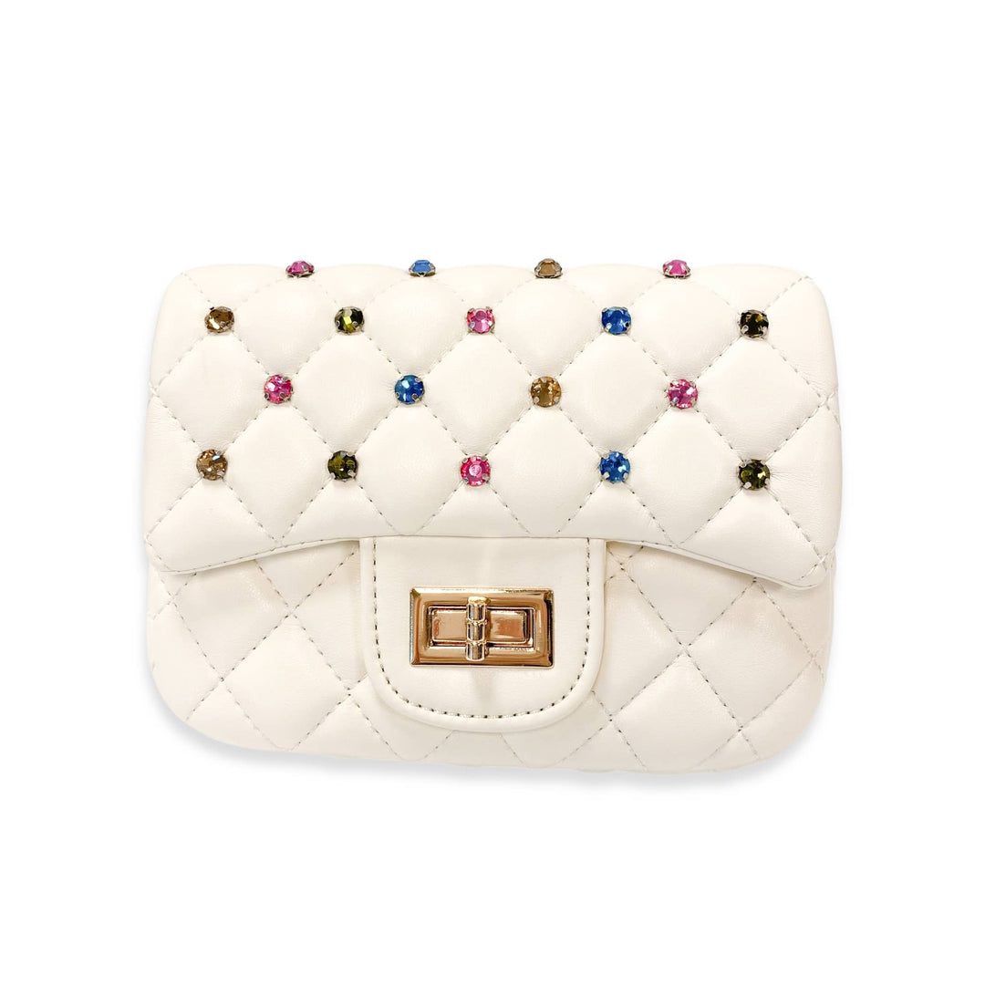COLORFUL GEMS PURSE | CREAM