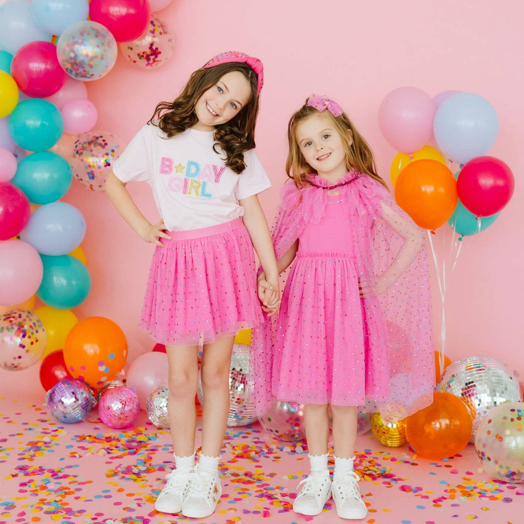 RASPBERRY RHINESTONE TUTU SKIRT